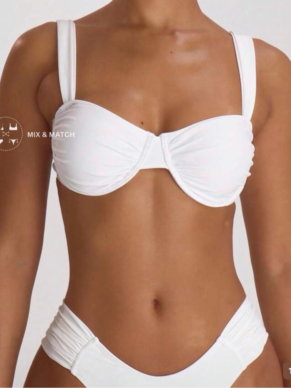 White Women's Underwire Bikini Top